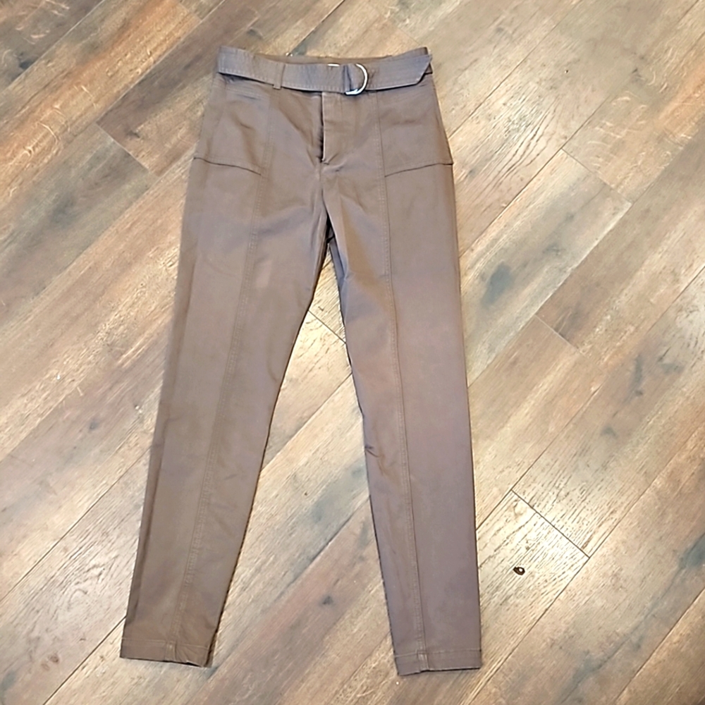NWT ALC Romeo HIGH Waist Belted Olive Green cargo khaki Size 0